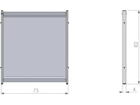 Nobo bordskärm modul Premium Plus - 75x82cm Tillbehör till arbetsstationer och kontorsbås