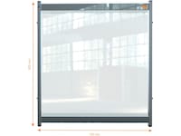 Nobo bordskärm modul Premium Plus - 75x82cm Tillbehör till arbetsstationer och kontorsbås