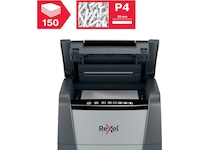 Rexel dokumentforstörare Optimum AutoFeed+ 150X auto korsklippning P4 Dokumentförstörare