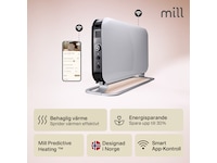 Mill WiFi golvelement 1200W (vit) Fristående element