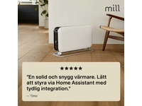 Mill Max WiFi golvelement 1500W (vit) Fristående element