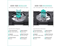 Phanteks D30 120mm DRGB Fläkt 3pack (svart) Fläkt