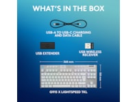 Logitech G915 X Lightspeed TKL Trådlös Gamingtangentbord (vit) Gamingtangentbord