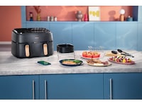 Philips dual basket airfryer 9L NA352/00 (grå/koppar) -B-Grade Demo hem & hushåll