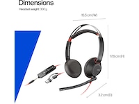 Poly Blackwire 5220 MS Teams USB-C Headset Trådbundet headset