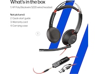 Poly Blackwire 5220 MS Teams USB-C Headset Trådbundet headset