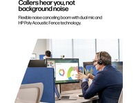 Poly Voyager 4320-M MS USB-C Headset med laddningsställ Trådlöst headset