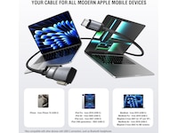 4smarts MagSafe 3 Adapter och USB-C kabel 2m (svart) USB-kablar