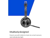 Poly Voyager Focus 2 MS USB-C Headset med laddningsställ Trådlöst headset