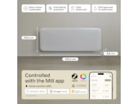 Mill Invisible Smart WiFi Gen 4 panelradiator 1300W (vit) Panelelement