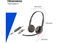 Poly Blackwire 3225 Stereo USB-C Headset Trådbundet headset