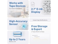 Tapo T315 V1.2 Smart temperatur- och luftfuktighetsmätare Sensorer