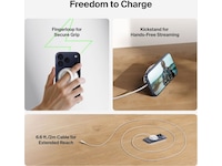 Belkin UltraCharge magnetisk laddplatta 25W Qi2 med stativ Trådlös laddare