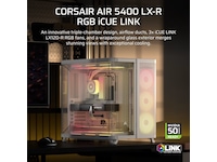 Corsair AIR 5400 LX-R RGB iCUE LINK Triple Chamber Mid Tower (vit) Midi tower