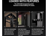 Corsair AIR 5400 LX-R RGB iCUE LINK Triple Chamber Mid Tower (svart) Midi tower