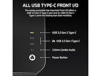 Corsair AIR 5400 LX-R RGB iCUE LINK Triple Chamber Mid Tower (svart) Midi tower