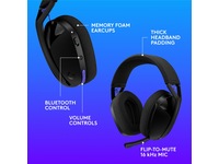 Logitech G321 Lightspeed Trådlöst Gamingheadset (svart) Gamingheadset