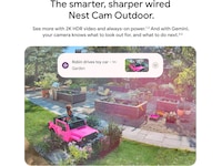 Google Nest Cam utomhus 2:a gen (med sladd, vit) Övervakningskamera