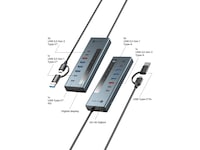 ICY BOX 9-i-1 HUB Dockningsstation och USB-hub