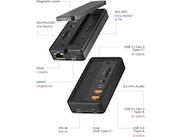Icy Box 10 i 1 Dockningsstation Dockningsstation och USB-hub