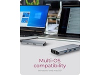 ICY BOX 6-i-1 Travel Docking Dockningsstation och USB-hub