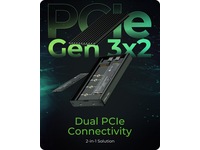 Icy Box 2 bay M.2 PCIe NVMe-kabinett Externa Chassi