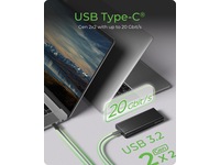 Icy Box M.2 NVMe SSD-kabinett Externa Chassi