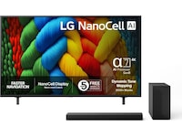 LG 50'' Nano AI 4K 50NANO80A (2025) + Soundbar 50 - 59 tums TV