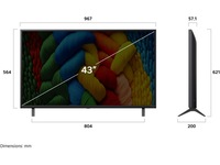 LG 43" NANO80 AI 4K NanoCell Smart TV (2025) + Soundbar  20 - 49 tums TV