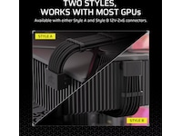 Corsair Typ 4 PSU 90° 12V-2x6 Stil B Kabel Tillbehör