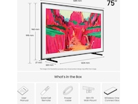 Samsung The Frame Pro 75" LS03FW + ram Beige Wood 60 - 69 tums TV