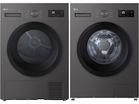 LG F4A1009NDK tvättmaskin (mörk silver) + torktumlare Tvättmaskin