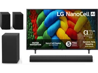 LG 55" NANO80 AI 4K NanoCell smart-TV (2025) + soundbar 60 - 69 tums TV