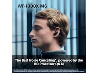 Sony WF-1000XM6 trådlösa öronproppar med brusreducering (Platinum Silver) In-ear hörlurar
