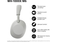 Sony WH-1000XM6 hörlurar trådlösa over-ear (silver)+WF-510 öronsnäckor Hörlurar