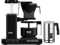 Moccamaster Automatic 53740 kaffebryggare (svart) + mjölkskummare Kaffebryggare