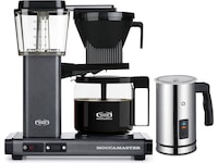 Moccamaster Automatic 53747 kaffebryggare (stengrå) + mjölkskummare Kaffebryggare