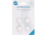 Andersson CR2025 knappcellsbatterier 2x4-pack Batterier för allmänt bruk