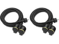 Andersson ECO 3.0 dubbel skarvsladd 5 m 2-pack Förlängningskabel & förgrening