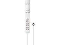 Andersson 6-i-1 grenuttag 3x uttag och USB m/skrivbordsfäste 2pk (vit) Förlängningskabel & förgrening