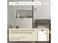 Mill Smart WiFi golvtermostat 2-pack (polarhvit) Tillbehör till värme