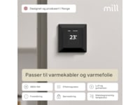 Mill Smart WiFi golvtermostat 2-pack (svart) Tillbehör till värme