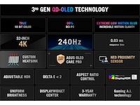 ASUS 32" 4K gamingskärm ROG Strix XG32UQDMS Gamingskärmar