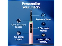 Oral-B iO5 elektrisk tandborste (rosa) Tillbehör till tandvård