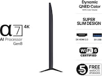 LG 75'' QNED7E AI 4k 75QNED7EA6B (2025) + soundbar 20 - 49 tums TV