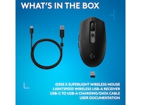 Logitech G305 X SUPERLIGHT Trådlös Spelmus (svart) Gamingmus