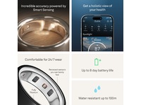Oura Ring 4 Smart Ring str. 9 (svart) -B-Grade Demo tillbehör till mobiler & smartwatches