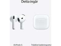 Apple AirPods 5 med trådlöst laddningsetui (vit) In-ear hörlurar