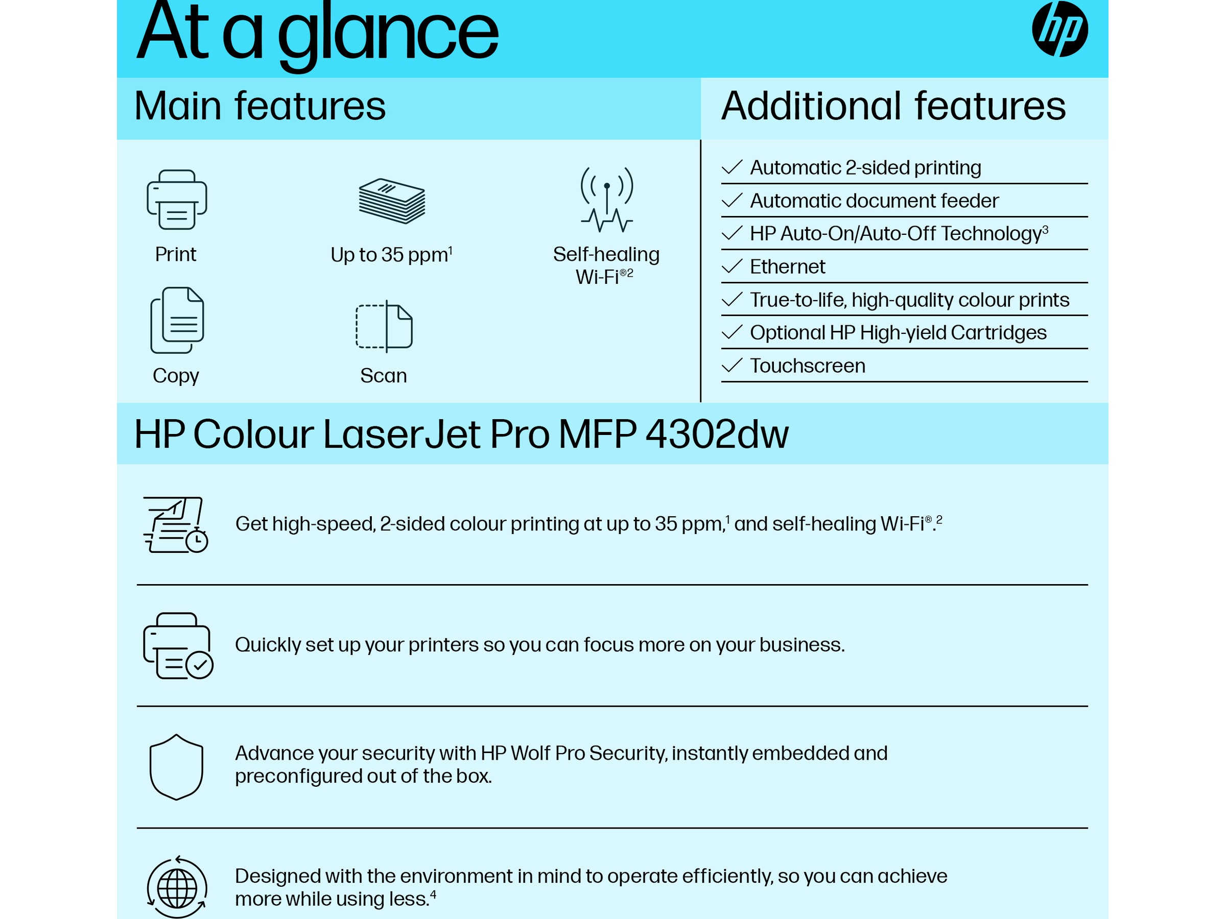 HP Color LaserJet Pro MFP 4302dw skrivare Skrivare