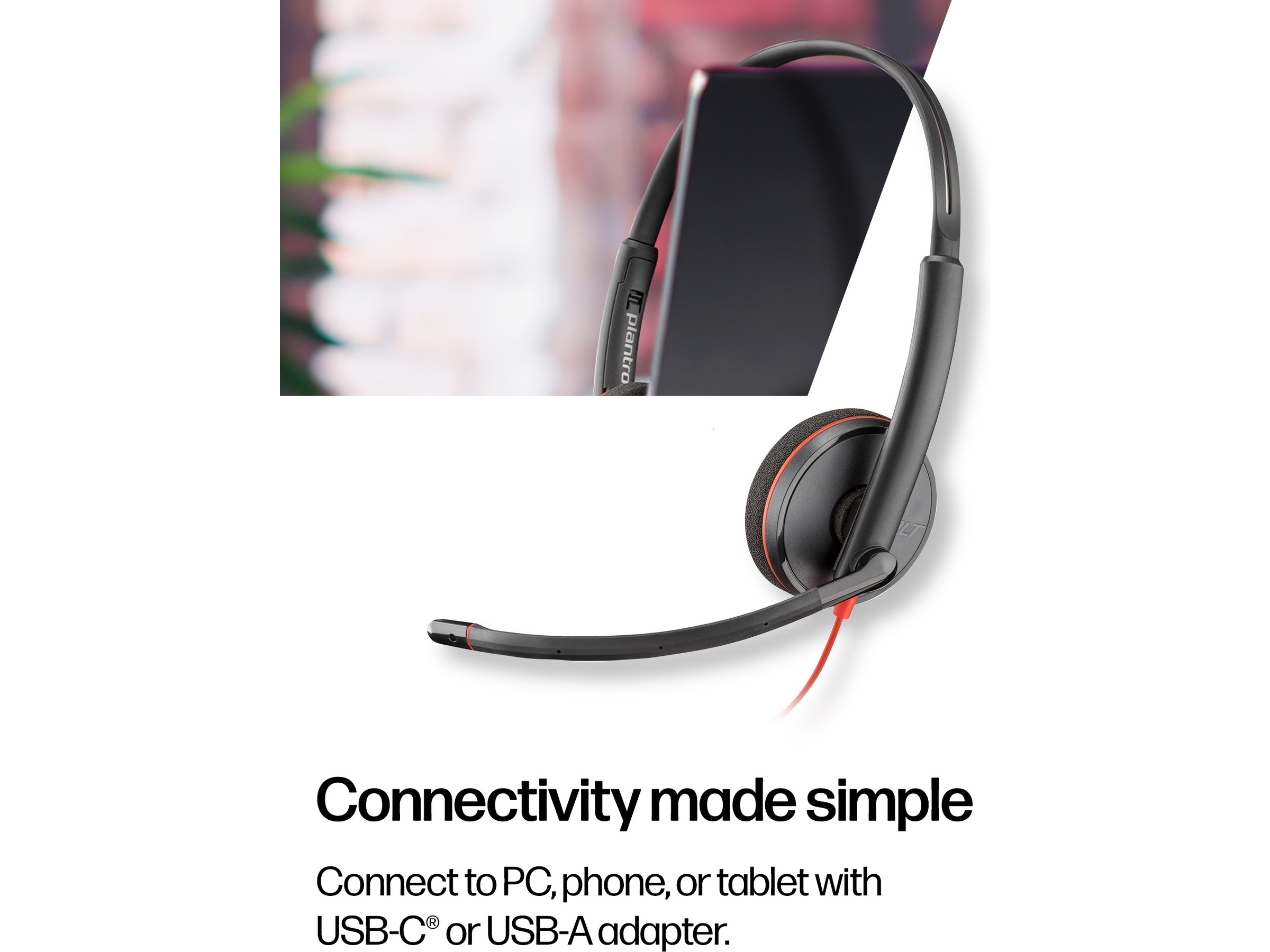 Poly Blackwire MS 3320 USB-C Headset Trådbundet headset